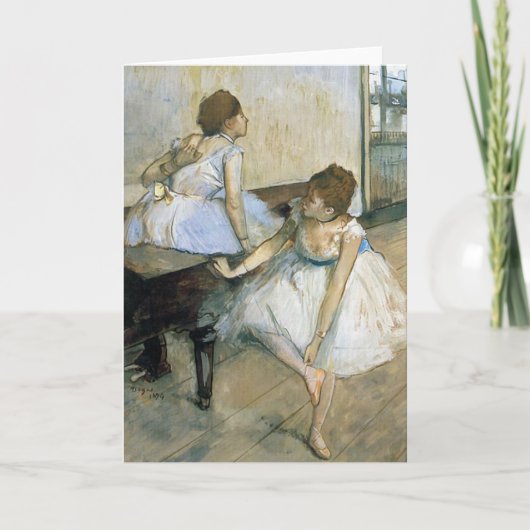 Edgar Degas - het Rusten van Dansers Feestdagen Kaart (Voorkant)
