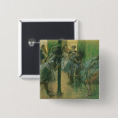 Edgar Degas | Hoorzittingen met dansers Vierkante Button 5,1 Cm (Voorkant /achterkant)