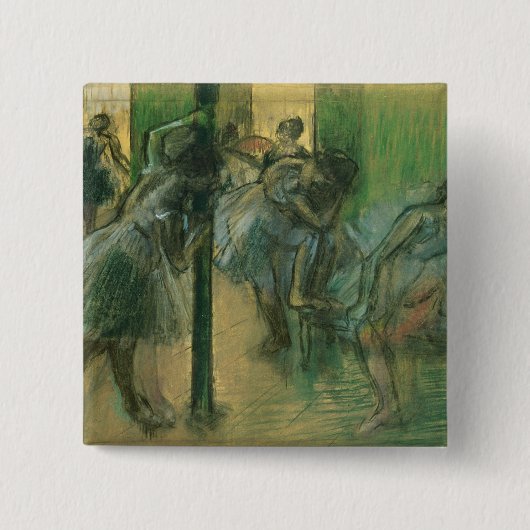 Edgar Degas | Hoorzittingen met dansers Vierkante Button 5,1 Cm (Voorkant)