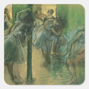 Edgar Degas   Hoorzittingen met dansers Vierkante Sticker