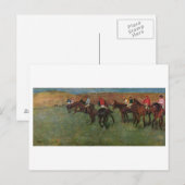 Edgar Degas - Horse Racing voor begin 1878-80 Briefkaart (Voorkant / Achterkant)