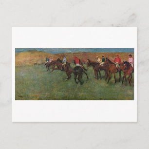 Edgar Degas - Horse Racing voor begin 1878-80 Briefkaart