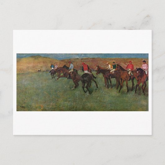 Edgar Degas - Horse Racing voor begin 1878-80 Briefkaart (Voorkant)