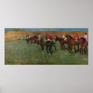 Edgar Degas - Horse Racing voor begin 1878-80 Poster