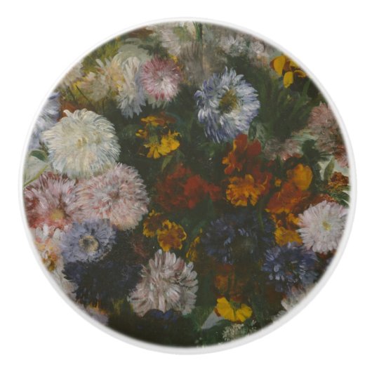 Edgar Degas Impressionisme Flower Bouquet Painting Keramische Knop (Voorkant)