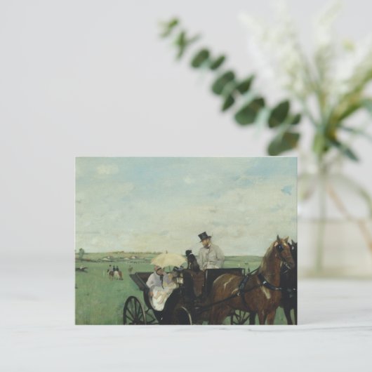 Edgar Degas - In de Reizen van het platteland Briefkaart (Staand voorkant)