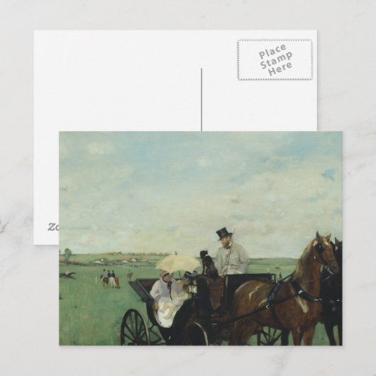 Edgar Degas - In de Reizen van het platteland Briefkaart (Voorkant / Achterkant)