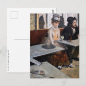 Edgar Degas - In een café / De Absint Briefkaart (Voorkant / Achterkant)