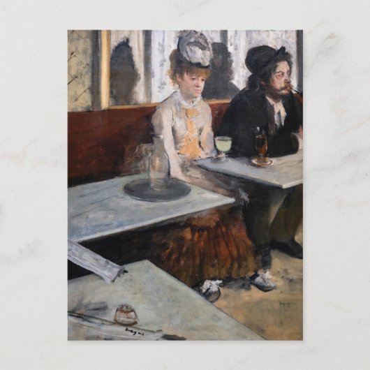 Edgar Degas - In een café / De Absint Briefkaart (Voorkant)
