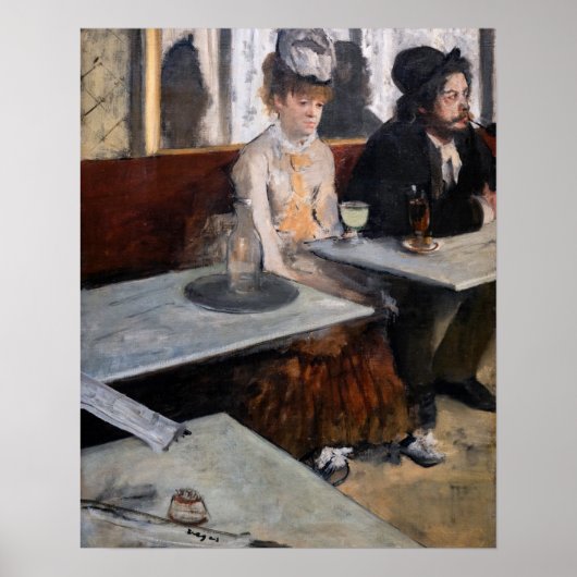 Edgar Degas - In een café / De Absint Poster (Voorkant)