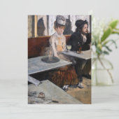 Edgar Degas - in een cafe / de Absinthe Bedankkaart (Staand voorkant)