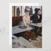 Edgar Degas - in een cafe / de Absinthe Bedankkaart (Voorkant / Achterkant)