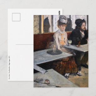 Edgar Degas - in een cafe / de Absinthe Briefkaart