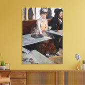Edgar Degas - in een cafe / de Absinthe Canvas Afdruk (Insitu (Woonkamer))