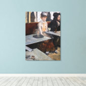 Edgar Degas - in een cafe / de Absinthe Canvas Afdruk (Insitu (Houten vloer))