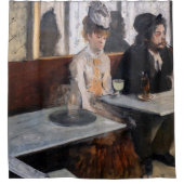 Edgar Degas - in een cafe / de Absinthe Douchegordijn (Voorkant)