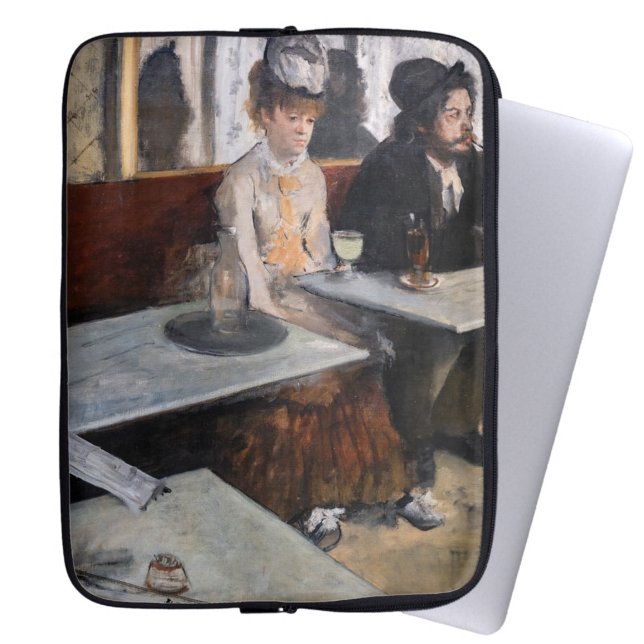 Edgar Degas - in een cafe / de Absinthe Laptop Sleeve (Creator heeft geüpload)