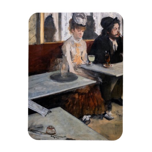 Edgar Degas - in een cafe / de Absinthe Magneet (Verticaal)