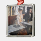 Edgar Degas - in een cafe / de Absinthe Metalen Ornament (Links)
