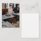 Edgar Degas - in een cafe / de Absinthe Notitiekaartje (Voorkant / Achterkant)