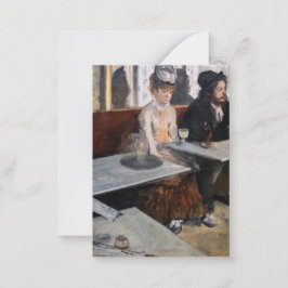 Edgar Degas - in een cafe / de Absinthe Notitiekaartje