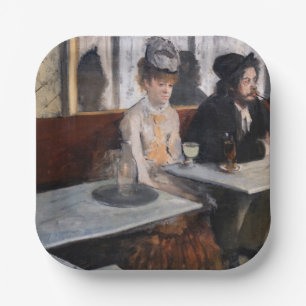 Edgar Degas - in een cafe / de Absinthe Papieren Bordje