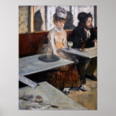 Edgar Degas - in een cafe / de Absinthe Poster (Voorkant)
