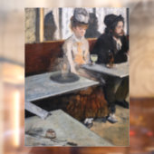 Edgar Degas - in een cafe / de Absinthe Raamsticker (Vel 2)