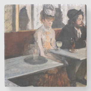 Edgar Degas - in een cafe / de Absinthe Stenen Onderzetter