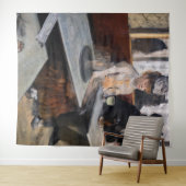 Edgar Degas - in een cafe / de Absinthe Wandkleed (In Situ (horizontaal))