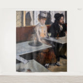 Edgar Degas - in een cafe / de Absinthe Wandkleed (Voorkant)