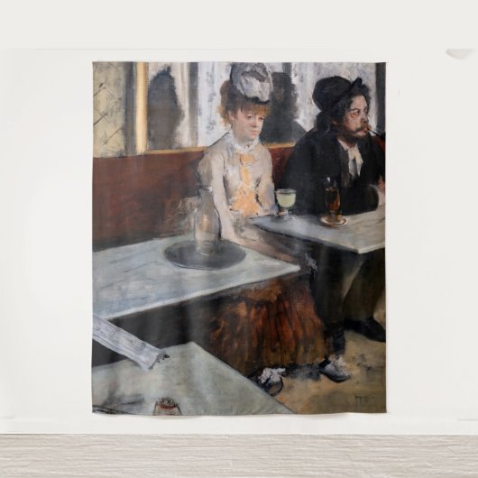 Edgar Degas - in een cafe / de Absinthe Wandkleed (Voorkant)