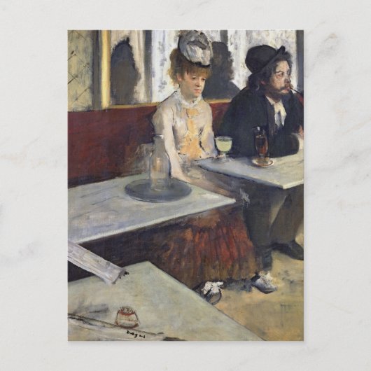 Edgar Degas | In een cafe of in de Absinthe Briefkaart (Voorkant)