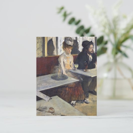 Edgar Degas | In een cafe of in de Absinthe Briefkaart (Staand voorkant)