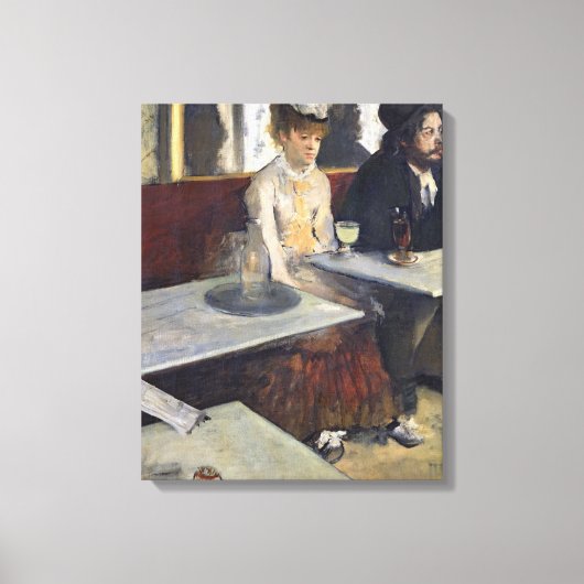 Edgar Degas | In een cafe of in de Absinthe Canvas Afdruk (Voorkant)