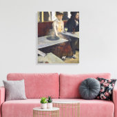 Edgar Degas | In een cafe of in de Absinthe Canvas Afdruk (Insitu (Woonkamer))
