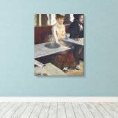 Edgar Degas | In een cafe of in de Absinthe Canvas Afdruk (Insitu (Houten vloer))