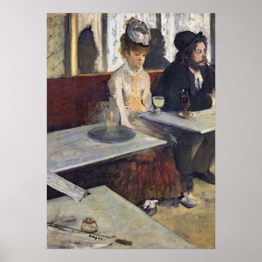 Edgar Degas | In een cafe of in de Absinthe Poster (Voorkant)