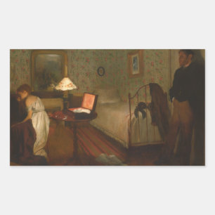 Edgar Degas - Interior Rechthoekige Sticker