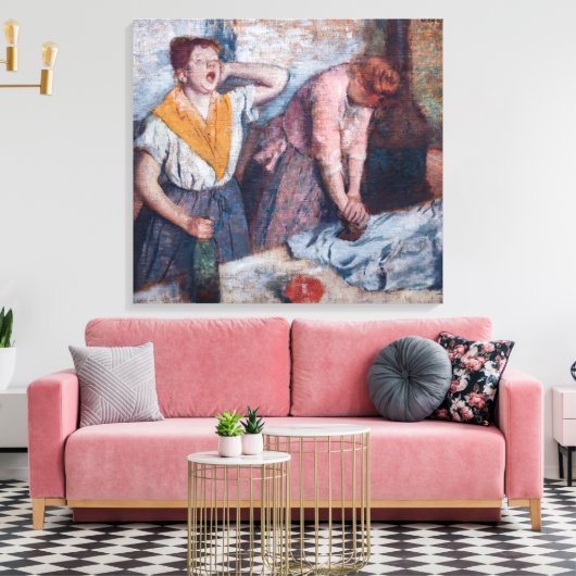 Edgar Degas - Ironing voor vrouwen Canvas Afdruk (Insitu (Woonkamer))