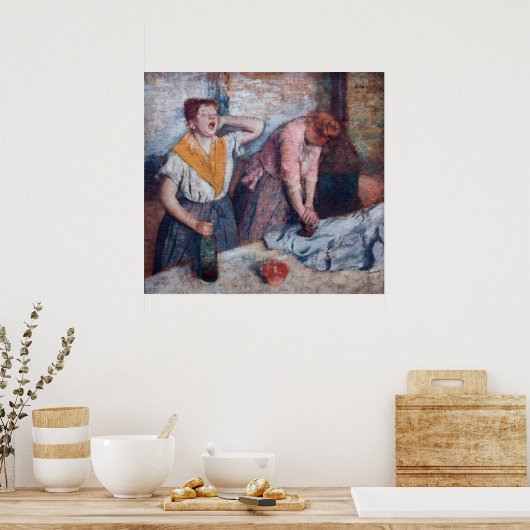 Edgar Degas - Ironing voor vrouwen Poster (Keuken)