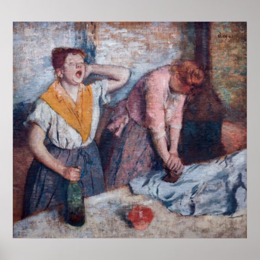 Edgar Degas - Ironing voor vrouwen Poster (Voorkant)
