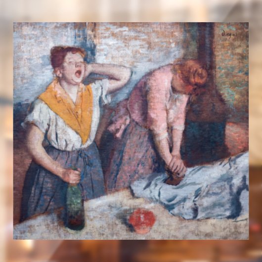 Edgar Degas - Ironing voor vrouwen Raamsticker (Vel 2)