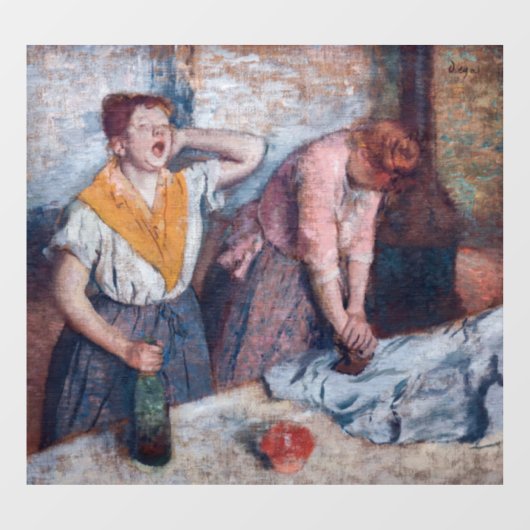 Edgar Degas - Ironing voor vrouwen Raamsticker (Vel)