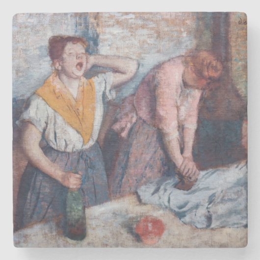 Edgar Degas - Ironing voor vrouwen Stenen Onderzetter (Voorkant)