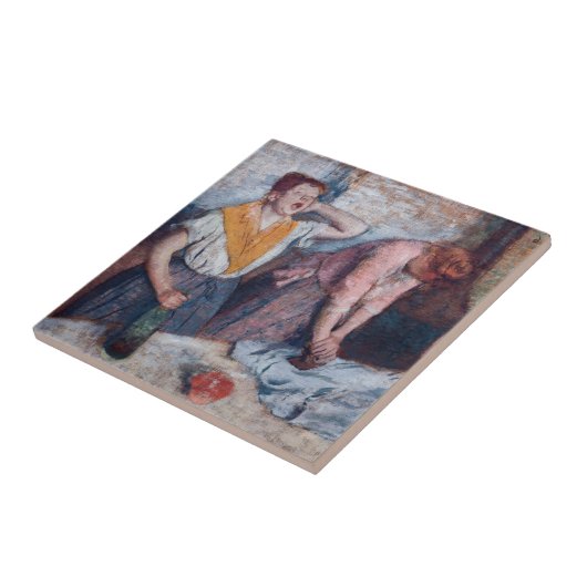 Edgar Degas - Ironing voor vrouwen Tegeltje (Zijkant)