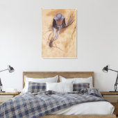 Edgar Degas | Jockey gebogen voorwaarts staand Canvas Afdruk (Insitu (Slaapkamer))