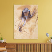 Edgar Degas | Jockey gebogen voorwaarts staand Canvas Afdruk (Insitu (Woonkamer))