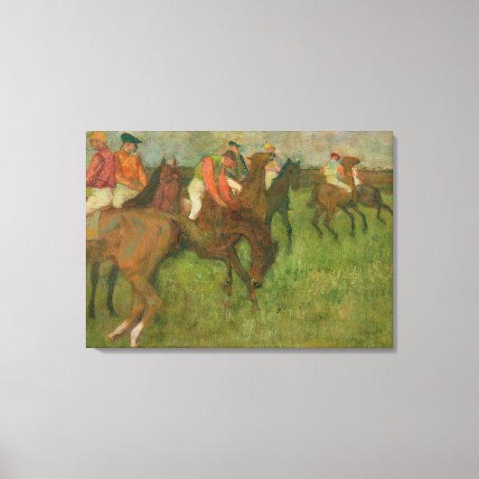 Edgar Degas | Jockeys 1886-90 Canvas Afdruk (Voorkant)