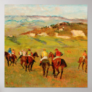 Edgar Degas - Jockeys on Horseback Poster